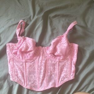 Pink corset top